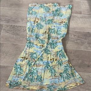 Vintage Letarte Hawaiian print strapless dress